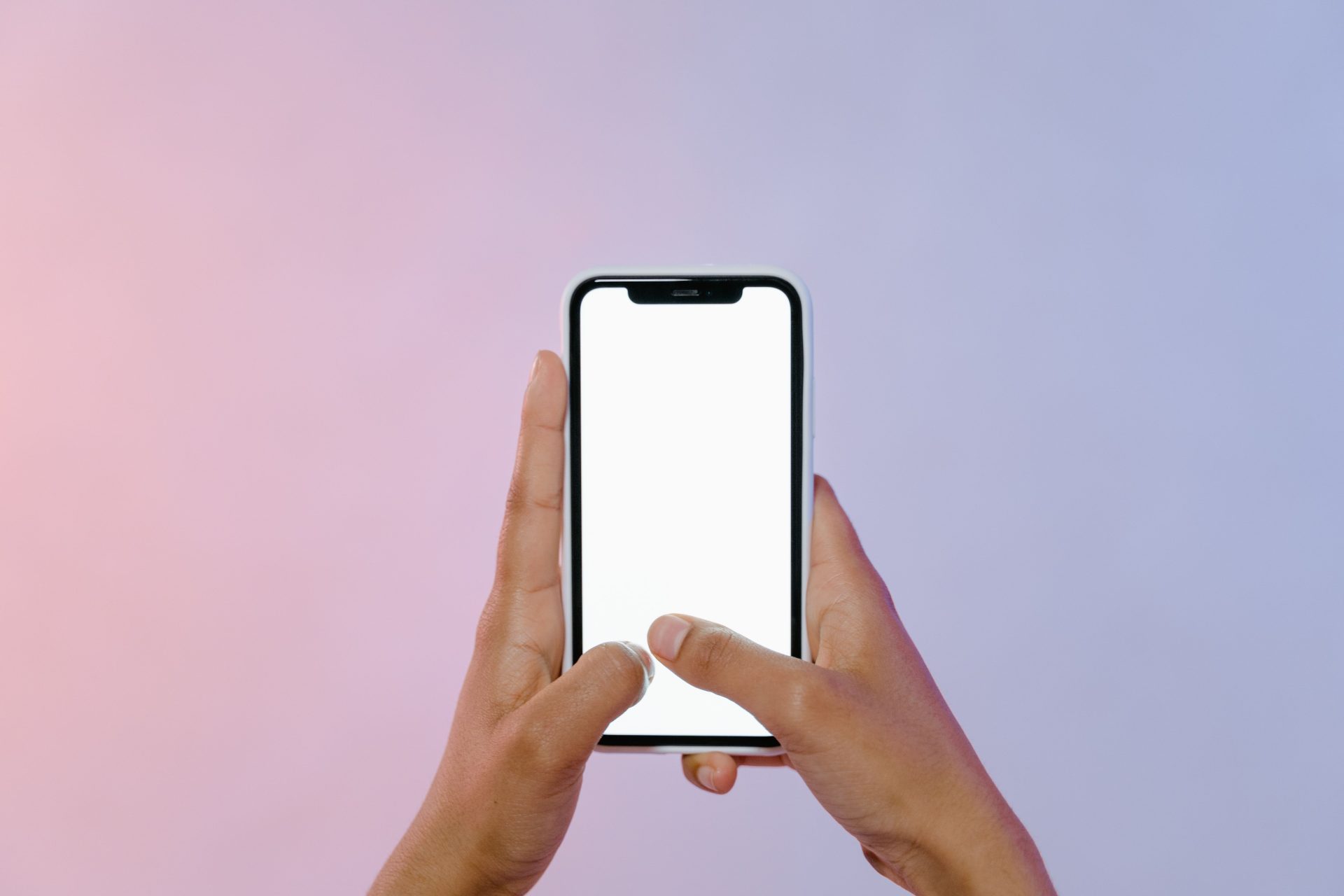 An Individual navigating a mobile-friendly page with SEO optimisation.