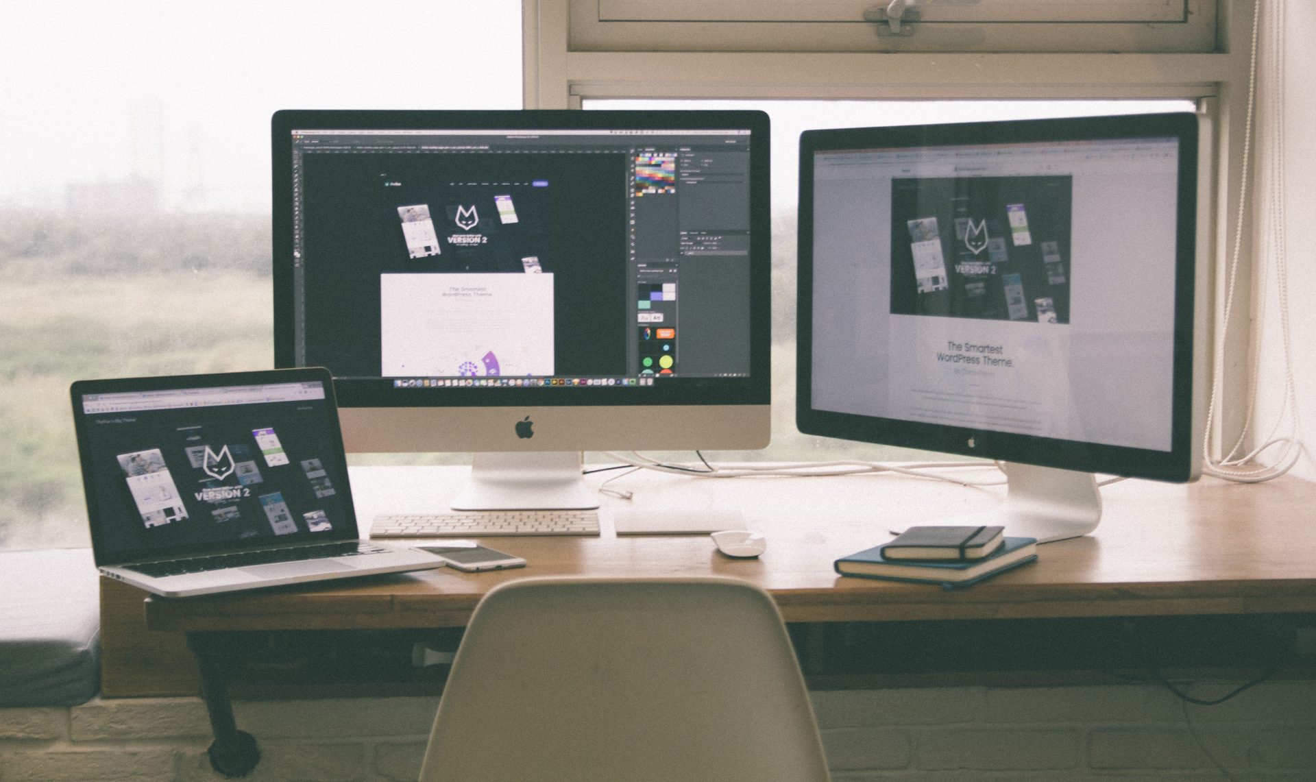 Monitor showing a thorough Web Design Project