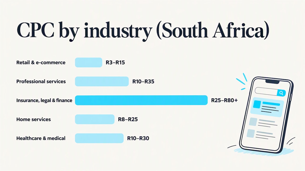 1. Google Ads CPC in South Africa by industry — overview diagram