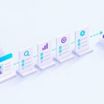 Isometric audit path ending at a bid marker